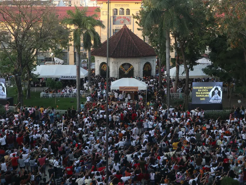 Magellan's Cross, Plaza Sugbu top view, Fiesta Senyor 2025 (P. Burgos, Cebu City; 01-18-2025)