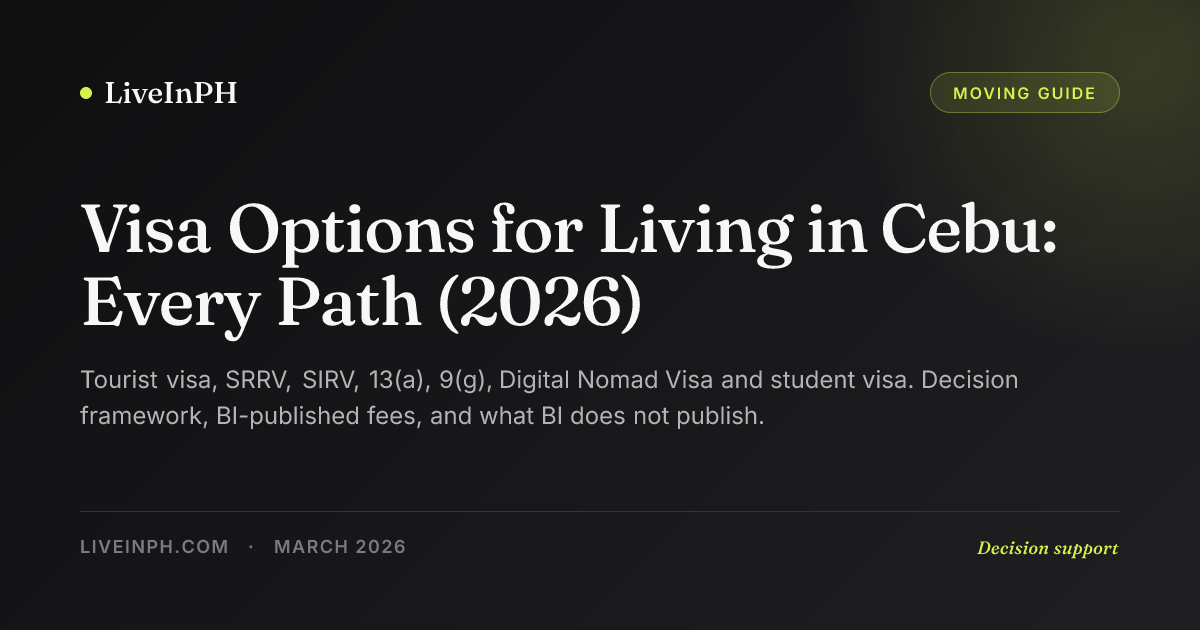 Visa Options for Living in Cebu: Every Path (2026) | LiveInPH